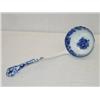 Image 1 : 12 1/2" FLOW BLUE LADLE - FLORAL PATTERN - PROFES