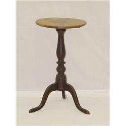 CHERRY QUEEN ANNE ROUND TOP CANDLESTAND IN OLD FI