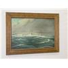 Image 1 : OIL ON ARTIST BOARD OF 2 GERMAN BATTLESHIPS SIGNE