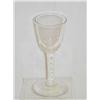 Image 1 : 18TH CENT. 6" BLOWN GLASS WINE W/ WHITE AIR TWIST