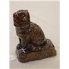 Image 1 : 10" ROCKINGHAM FLINT GLAZED ENAMEL SPANIEL FIGURI