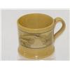 Image 1 : 4" YELLOW WARE MUG W/ SEAWEED DECORATION - STAINS