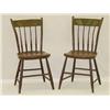 Image 1 : 2 PAINT DECORATED RABBIT EAR WINDSOR SIDE CHAIRS 