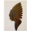 Image 1 : 27 1/2" CARVED WOODEN INDIAN HEAD PLAQUE; 
