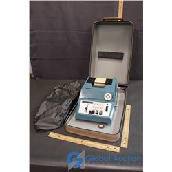 Vintage Olivetti Adding Machine With Case (Working)