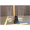 Image 2 : (2) Glass Vases and Ceramic Lady Figurine