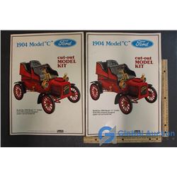 (2) Cardboard 1904 C Ford Cut-Out Model Kits