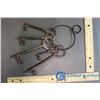 Image 1 : Cast Iron Key Ring and Assorted Skeleton Keys