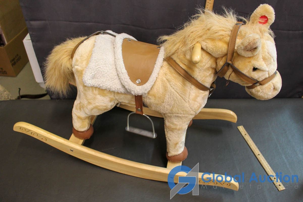 Wooden/ Stuffed Rocking Horse with Horse Related Sounds