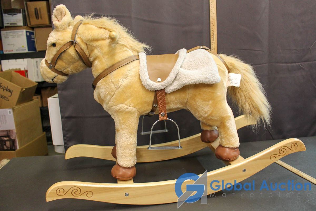 Wooden/ Stuffed Rocking Horse with Horse Related Sounds