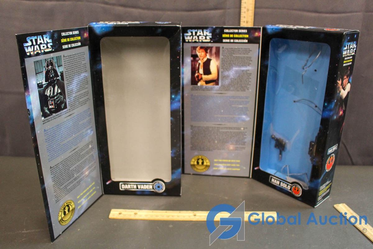 EMPTY Star Wars Collector Series Action Figure Boxes: Darth Vader & Han ...