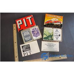 Vintage Card Games - Pit Dated 1919 and Touring Dated 1947