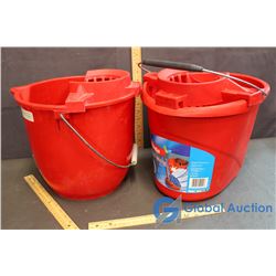 (2) Mop Pails w/Wringers