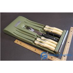 Vintage Wearever Knife Set & Wooden Holder