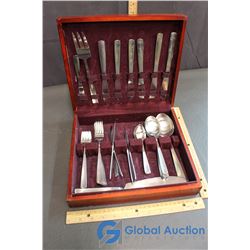 Swedish Steel Cutlery Set & Wooden Case