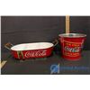 Image 3 : Coca Cola Tins, Bucket and Organizing Tub