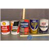 Image 1 : 2 Shell 1 Litre Tins, Prestone Anti-Freeze 1 Quart, HP7 Motor Oil 1 Quart, Texaco Havoline 1 Quart -