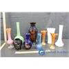 Image 1 : Coloured Vases (10) - Milk Glass, Ceramic, etc.