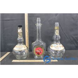 Vali Vinta Wine Bottle and 2 Chabacano Apricot Liqueur Bottles