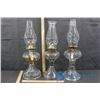Image 2 : (3) Coal Oil Lamps w/Globes