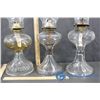 Image 4 : (3) Coal Oil Lamps w/Globes