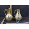 Image 3 : 2 Golden Coloured Pitchers