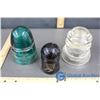 Image 1 : (3) Vintage Glass Insulators
