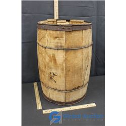 Vintage Wooden Nail Barrel