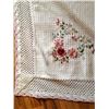 Image 4 : Silk Ribbon Embroidery Tablecloth w/Crochet Trim