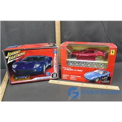 2 NIB Car Model Kits - Johnny Lightning, Ferrari 599 GTB Florano