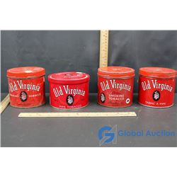 (4) Different Old Virginia Tobacco Tins