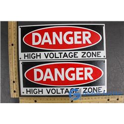 (2) Danger High Voltage Zone