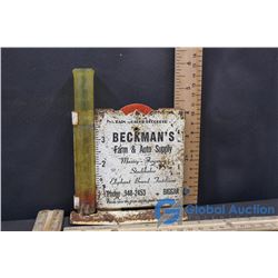 Beckman's Farm and Auto Supply Rain Gauge Recorder