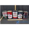 Image 1 : 5 Oil Cans Ba, Turbo, Imperial, Esso, etc.