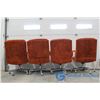 Image 3 : 4 Vintage Orange Office Chairs BID PRICE IS TIMES 4