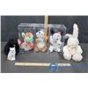 Image 1 : Collectable Ty Beanie Babies and Misc. Stuffies (5) and Ceramic Cat