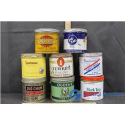 (8) Tobacco Tins - Wills', Old Chum, Sportsman, Turret, Ogden's, Mark Ten, Daily Mail, Zig-Zag