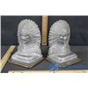 Image 1 : Metal Native American Book Ends