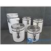 Image 1 : Assortment of Kitchen Top (5) Cannisters (Different Sized)
