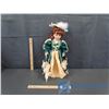 Image 2 : (2) Porcelain Dolls On Stands