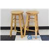 Image 1 : Two Wooden Stools