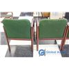 Image 4 : Wooden Chairs w/Green Cushions