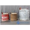 Image 3 : (3) Gavanized Gas Cans