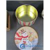 Image 14 : Assortment Of Decorative Box & Round Tins With Wire Basket