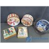 Image 2 : Assortment Of Decorative Box & Round Tins With Wire Basket