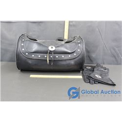 Harley Davidson Leather Gloves & Case
