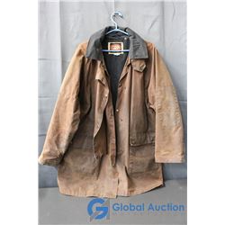 Australian Style Oilskin Drover Jacket (size Large)