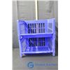Image 1 : 2 Blue Stacking Storage Baskets