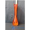 Image 3 : 26" Red Glass Vase, 17" Red Glass Vase and 15" Red Glass Vase