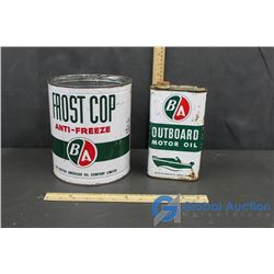 1 Gallon B/A Anti-Freeze Can & 1 Quart B/A Outboard Motor Oil